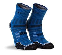 Hilly Unisex Twin Skin - Anklet Min Cushioning, Running Sock, Azurite/GreyMarl, L UK