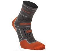 Hilly Unisex Twin Skin Anklet Socks - Dark Grey/Orange