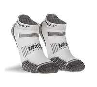 Hilly Unisex Twin Skin - Socklet Min Cushioning, Running Sock, White/Grey Marl, L UK