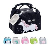 Hillylolly Children's Girls' Insulated Lunch Bag, Insulated Lunch Bag, Children's Lunch Basket, Mini Insulated Lunch Bag, Women's Multipurpose Lunch Bag, for Carrying Food (Licorne)