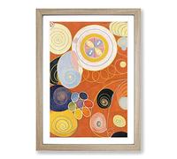 Hilma af Klint Artwork Framed Print | A2 Oak Framed Wall Art | Ready to Hang | Modern Nature Picture | Living Room Bedroom Lounge Office