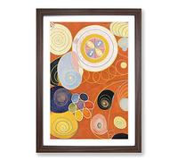 Hilma af Klint Artwork Framed Print | A2 Walnut Framed Wall Art | Ready to Hang | Modern Nature Picture | Living Room Bedroom Lounge Office