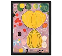 Hilma Af Klint Group IV No 7 Ten Largest Adulthood Abstract Artwork Framed Wall Art Print A4 Artery8 Black One Size