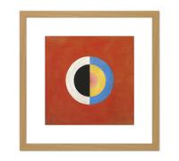 Hilma Af Klint Group Ix Suw The Swan No 17 Abstract 8X8 Inch Square Wooden Framed Wall Art Print Picture with Mount Artery8 Light Oak One Size
