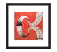Hilma Af Klint Group Ix Suw The Swan No 9 Abstract 8X8 Inch Square Wooden Framed Wall Art Print Picture with Mount Artery8 Black One Size