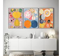 Hilma af Klint Museum Exhibition Posters Prints Swedish Abstract Female Painter Artwork Framed Canvas Painting Wall Pictures 60x80cmx3pcs innerframe