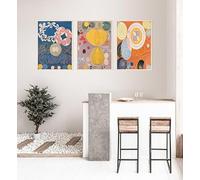 Hilma Af Klint Set of 3 Posters Poster Sets Abstract Art Youth Childhood Adulthood Wall Art - 3x A3 Canvas - Triptych mounted on pine frames readu to hang BensArt Triptych set 3 Three Stretched Mount