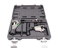 Hilmor Orbital Flare Kit with 1⁄8" - 1-3⁄8" Tubing Cutter, Pen Style Deburring Tool & Storage Case, Black & Green, FTOK 1937685