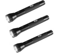 Hilngav Heavy Duty 3-Cell D Battery LED Big Flashlights, Single Mode, Aluminum Alloy Torch, Rugged Metal Flashlight for Outdoor Adventures and Emergency Power Outages (3 Pack)