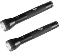 Hilngav Heavy Duty 3-Cell D Battery LED Big Flashlights, Single Mode, Aluminum Alloy Torch, Rugged Metal Flashlight for Outdoor Adventures and Emergency Power Outages (2 Pack)