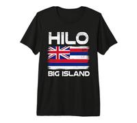 Hilo Big Island Hawaii Flag Design Hilo Hawaiian Flag Premium T-Shirt