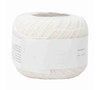 Hilo de Encaje de algodón para Crochet y Tejido 100% Natural, transpirable, Suave, antialgodón, Tejido a Mano, seda de Verano, línea fina Ligera, 1 mm, 63 g, 2,2 oz por bola, 12 (6601 Blanca Como la