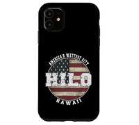 Hilo Hawaii, Vintage American flag Case for iPhone 11
