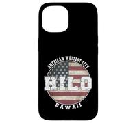 Hilo Hawaii, Vintage American flag Case for iPhone 15