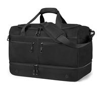 HILOMON Travel Bags for Men, YKK Zipper Mens Carry On Duffle Weekender Overnight Duty Bag with Shoe Compartment & Wet Pocket & RFID Blocking Pouch, Black, Carry-On 22inch, Travel Bag