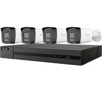 Hilook 4K Outdoor Surveillance Kit, 4 X 4K PoE Bullet Cameras, 8CH NVR 2TB HDD, Person/Vehicle Detection, 24/7 Recording, Smart Hybrid Light, Colour & IR, Day And Night Vision, IK28P-480B