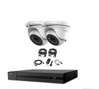 HILOOK 5MP CCTV SYSTEM 4CH 5 MP DVR CAMERA INDOOR OUTDOOR 2X White DOME TURRET CAMERAS 2OM NIGHT VISION HDMI KIT (4TB HDD Pre-Installed)