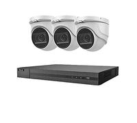 HILOOK 8MP CCTV 4K UHD DVR 8CH SYSTEM INDOOR OUTDOOR 3X VIVID HD CAMERAS 30M NIGHT VISION SECURITY CAMERA KIT UK (1TB HDD, WHITE)