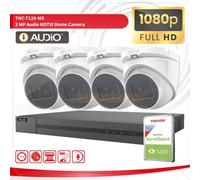 Hilook By Hikvision 1080P Aoc Cctv System 4Ch Dvr Kit With Audio Dome Cameras Night Vision 1Tb Hdd