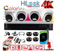 Hilook By Hikvision 4 Cameras Cctv Kit 8Mp 4K Colorvu - Hilook Dvr With Hard Drive Complete Hd System
