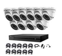 HILOOK HIKVISION 16CH 5MP DVR CCTV System 11X5MP Indoor&Outdoor White Dome Camera System 2.8MM,20M IR distance,Motion Detection,Remote Access&Weatherproof. (3TB HDD)