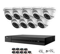 HILOOK HIKVISION 5MP CCTV KIT SECURITY SYSTEM 4K DVR 16CH+&9X5MP GRAY ULTRA HD METAL HOUSING IP66 WATERPROOF IN/OUTDOOR DOME CAMERAS 20M NIGHT VISION EASY P2P EMAIL ALERT REMOTE VIEW (1TB HDD)