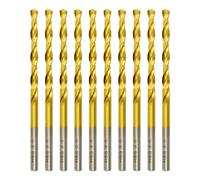 Hilpaty HSS-TiN Drill Bit 3.5mm x 70mm x 10pcs Titanium Coated Twist Drill Bits for Metal, Stainless Steel, Non Ferrous, Cast Iron, Wood