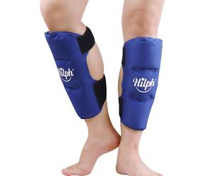 Hilph 2 Pcs Shin Splint Ice Pack, Reusable Calf Ice Pack Wrap for Leg Edema, Hot & Cold Gel Ice Packs Cold Compression Sleeve for Swelling, Tendonitis, Muscle Sprains, Bruise, Fatigue, Stiffness