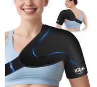 Hilph 3D Double-Layer Gel Shoulder Ice Pack Rotator Cuff Cold Therapy, Reusable Cold Pack Shoulder Wrap for Post-Surgery Recovery, Bursitis, Sport Injuries, Fatigue & Shoulder Discomfort - Medium