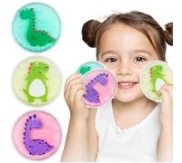 Hilph 4.52" Dinosaur Kids Ice Pack for Injuries Reusable, Cold Compress for Kids, 3 Pcs Gel Ice Packs for Boo Boos, Toddlers & Children, Hot Cold Packs for Bumps, Bruises, Swelling - Wram Gifts