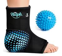 Hilph Ankle Ice Pack Wrap with Massage Ball for Sprained Ankle & Plantar Fasciitis, Double-Thickened Cold Compress for Foot Sports Injuries, Heel Pain & Achilles Tendonitis - Soft Gel Ice Sock