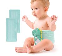 Hilph Baby Colic Relief, Reusable 2 Ice Pack Wrap for Newborns Belly Relief by Soothing Warmth, Baby Heating Pad Swaddling Belt for Gas Relief, Upset Stomach, Baby Reflux - Green