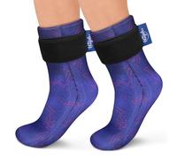 Hilph Full Foot Ice Pack Gel Sock for Hot & Cold Therapy - Reusable Cooling Sock for Toe Pain, Plantar Fasciitis & Hot Feet - Easy Slip On Design for Chemotherapy, Postpartum Recovery, 1 Pair, Blue