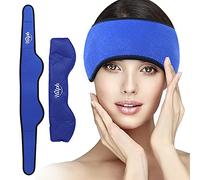 Hilph Headache Relief Ice Pack for Migraine, Hot Cold Compress Gel Ice Pack Head Wrap for Tension Headache, Fever Cooling, Chronic Migraine, Stress Relief, Menopause -Blue