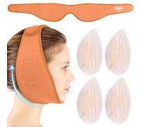 Hilph Jaw Ice Pack for Face Oral Surgery, Reusable Wisdom Teeth Ice Pack Head Wrap for Chin, Facial Surgery, TMJ, Migraine, Face Swelling, Dental Implant - 4 Cold Packs