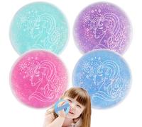 Hilph Kids Ice Pack with Soft Plush Sleeve - Reusable Hot & Cold Compress for Toddler Kids Children's Teething Pain, Bumps & Fever - Soothing Relief for Cuts, Insect Bites & Sports Injuries - 4 Pack