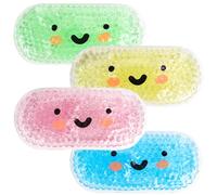 Hilph Kids Ice Packs for Injuries Reusable, 2.5"x 5.3"Toddler Gel Ice Packs for Boo Boos, Colorful Gel Beads Cold Compress for Kids, Bumps, Bruises, Fever, Wisdom Teeth, Breastfeeding - 4 Packs