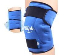 Hilph Knee Ice Pack Wrap for Post-Surgery Recovery, Hot & Cold Compress for Knee Pain Relief, Flexible Gel Ice Pack for Joint Support & Comfort, Meniscus Tear, A ruises, Physiotherapy - Blue