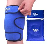 Hilph Knee Ice Pack Wrap, Reusable Ice Pack for Knee Replacement Surgery, Hot Cold Compress Therapy Knee Brace Gel Ice Wrap for Knee Pain Relief, Injuries, Bursitis, Meniscus Tear, Arthritis - Blue
