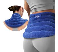 Hilph Microwavable Heating Pad for Back Pain Relief and Cramps, 9.1x47.6 Unscented Microwave Wheat Bag with Moist Heat Therapy for Sciatica, Lumbar, Waist, Stomach, Hip, Warm & Cold Compress