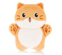 Hilph Microwave Heating Pad for Period Cramps Pain Relief, 10.2x9 Cat Microwavable Moist Heat Pack Hot Compress for Neck, Back, Shoulders, Unscented Plush Heating Pad with Washable Cover