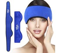 Hilph Migraine Relief Ice Pack for Head Pain Relief, Hot Cold Compress Gel Ice Pack Head Wrap for Tension Headache, Fever Cooling, Chronic Migraine, Stress Relief, Menopause -Blue