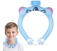 Hilph Neck Cooling Tube for Kids, BPA-Free Children Neck Cooler Ice Ring for Summer Heat Relief, Reusable Eco-Friendly Cooling Ice Pack for Outdoor Sports, Running, Hot Weather - Blue
