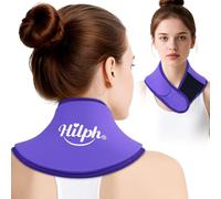 Hilph Neck Ice Pack for Injuries, Flexible Gel Ice Pack Wrap for Neck and Cervical Hot Cold Therapy for Sports Injuries, Swelling, Pressure Relief, Cervical Surgery - Purple