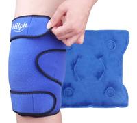 Hilph XL Ice Pack for Knee Replacement Surgery, Reusable Gel Cold Pack Knee Ice Pack Wrap Around Entire Knee for Knee Injuries, Ice Wrap for Knee Pain Relief, Swelling, Bruises - Blue