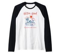 Hilton Head Island South Carolina Vacation Travel Souvenir Raglan Baseball Tee