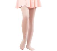 Hiltzo Girls Ballet Tights Convertible Dance Tights,Soft Stretchy Microfiber School Uniform Ballet Stockings for Kids, 70 Denier Strong Footed Pantyhose(6-8 Years, Ballet Pink)