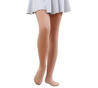 Hiltzo Girls Ballet Tights Convertible Dance Tights,Soft Stretchy Microfiber School Uniform Ballet Stockings for Kids, 70 Denier Strong Footed Pantyhose(4-6 Years, Suntan)