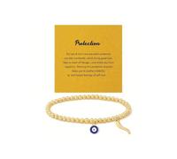 Hilufiet Beads Evil Eye Bracelets Charm Birthday Graduation Christmas Inspirational Gifts for Women, metal, no gemstone