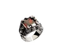 Hilufiet Gothic Dragon Claw Ring New Year Zodiac Dragon Imitation Jade Animal Rings for Men Women, Metal, No Gemstone